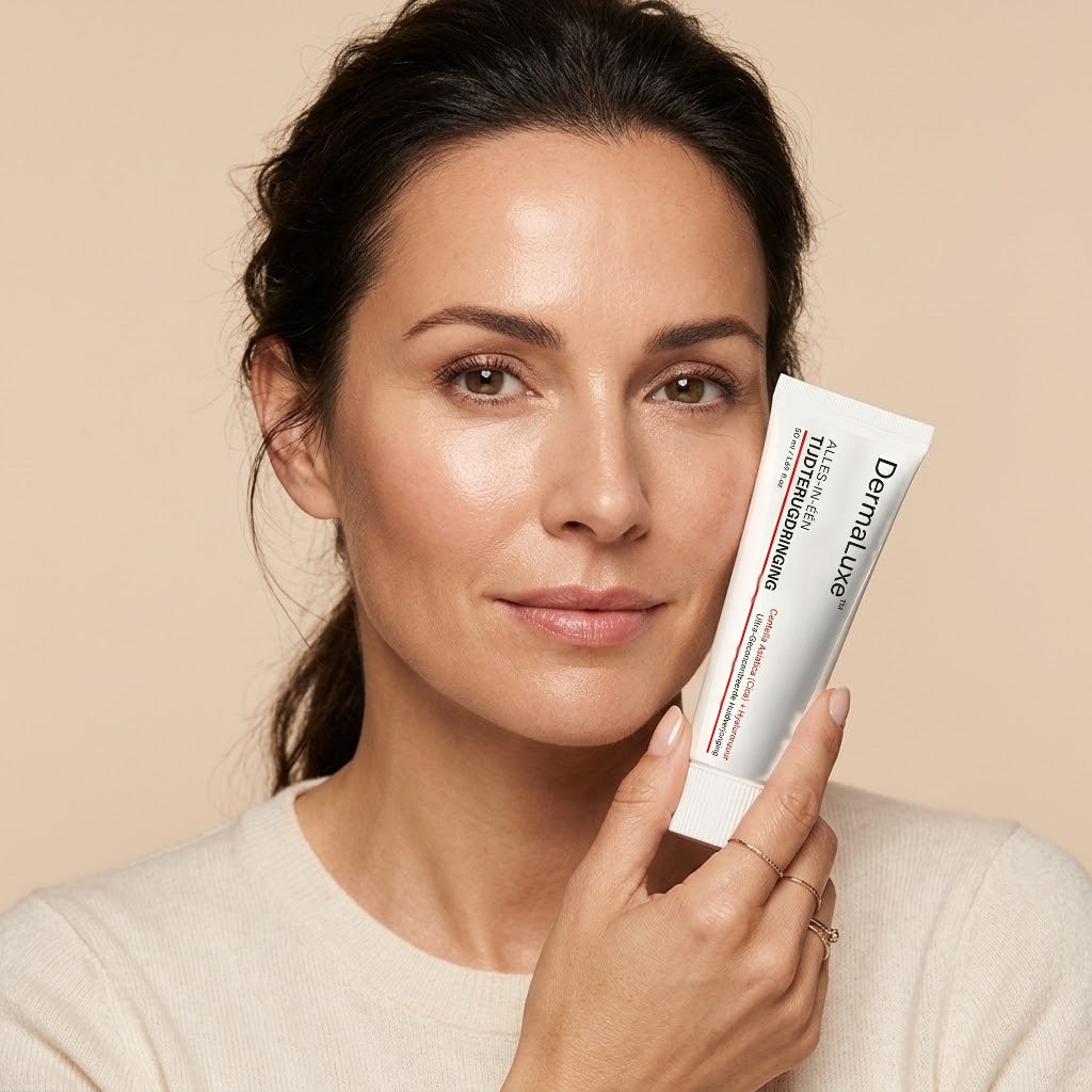 Vrouw met DermaLuxe Time Restore Crème