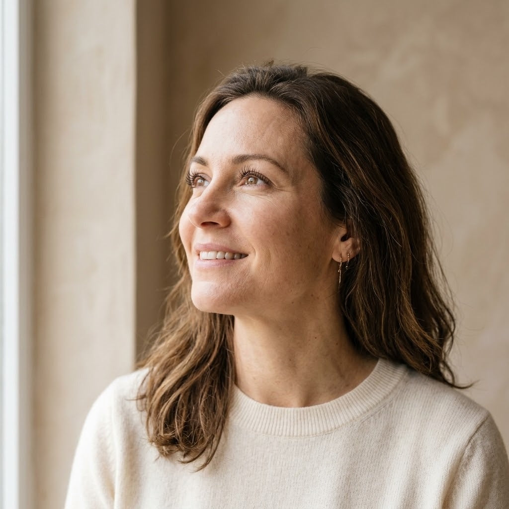 Vrouw met mooi gekrulde wimpers